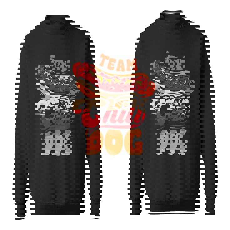 チーム・チリ・ドッグ 面白いチリコンカーン ホットドッグ好きのフードトラック スウェットシャツ