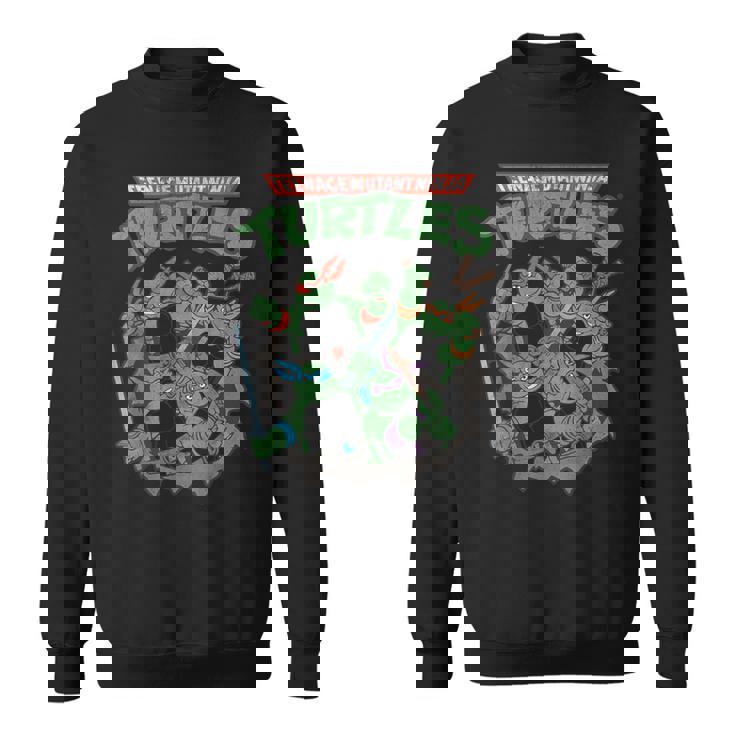 ティーンエイジ・ミュータント・ニンジャ・タートルズ アンティーク調ポスター スウェットシャツ