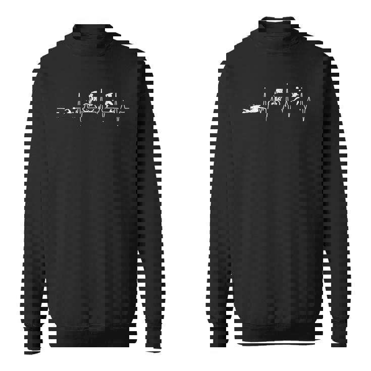 トライアスロン ハートビート – Love Triathlon wim Bike Run スウェットシャツ