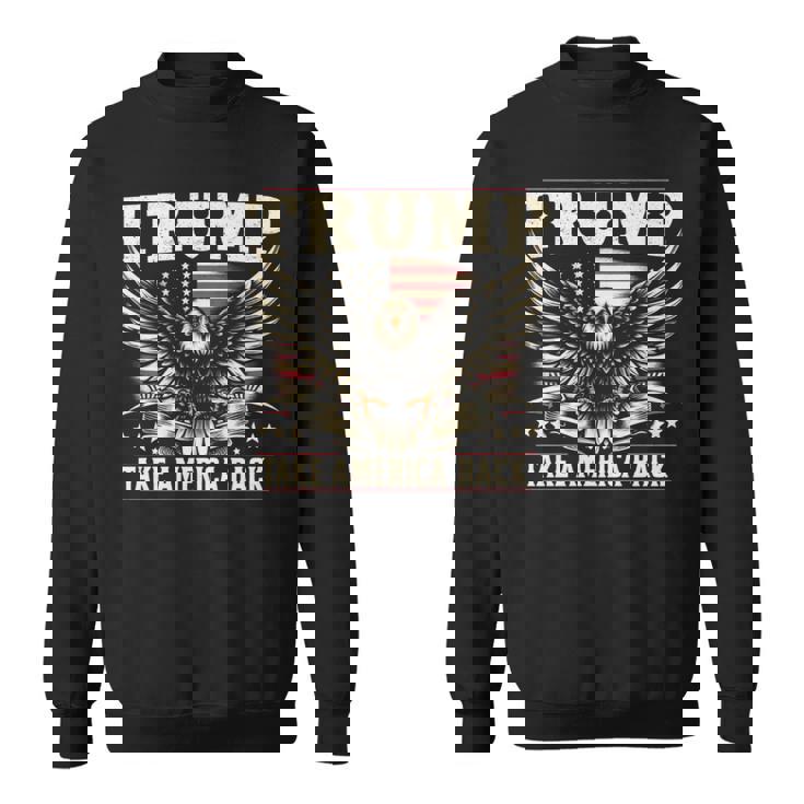 トランプ 2024 テイク・アメリカ・バック トランプ大統領 長袖tシャツ スウェットシャツ