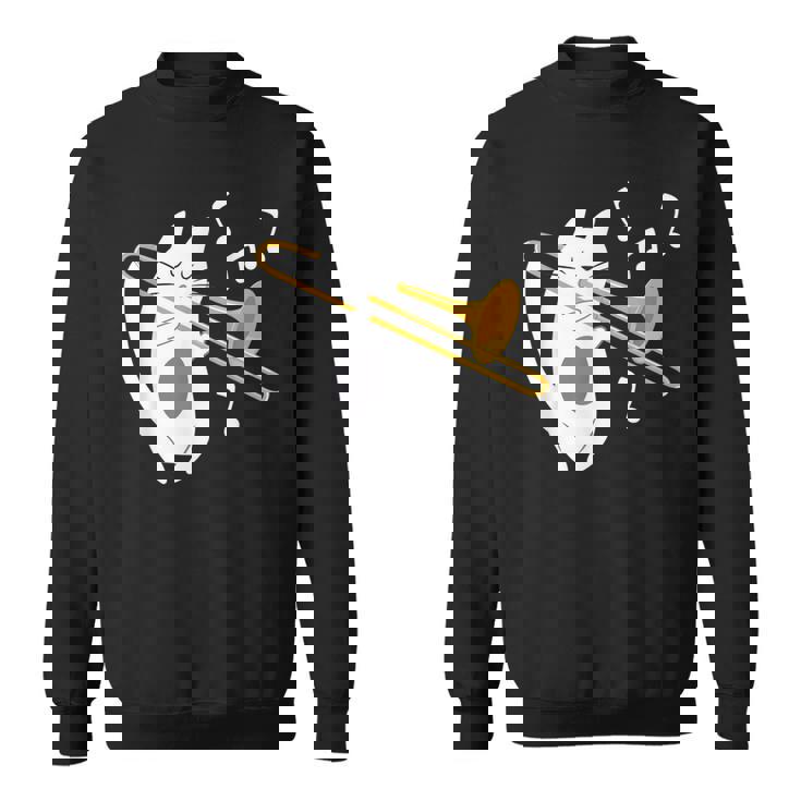 トロンボーン奏者 猫 トロンボーン奏者 音楽好き スウェットシャツ