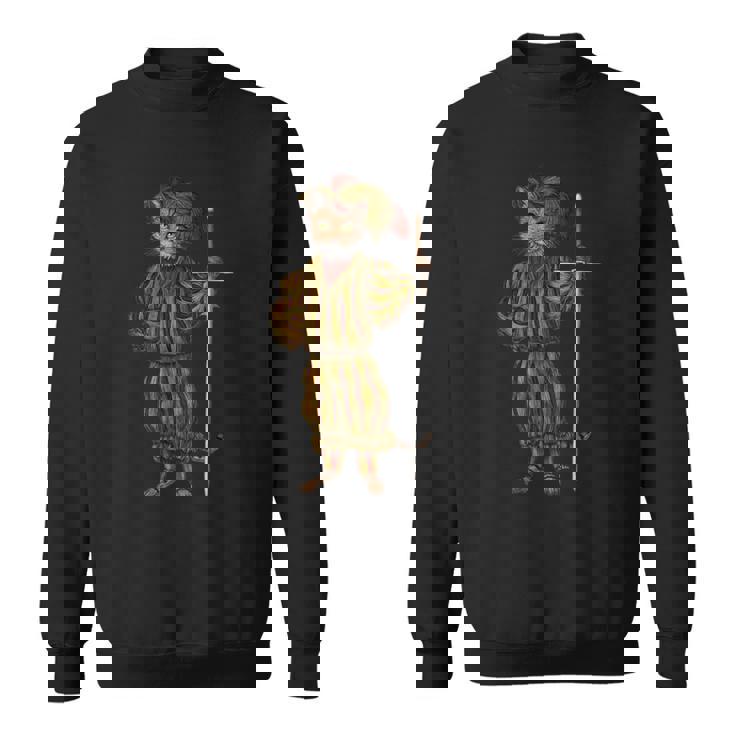 ドイツ ランドスケニヒト猫 ルネサンス ツヴァイハンダー 剣 Hema スウェットシャツ