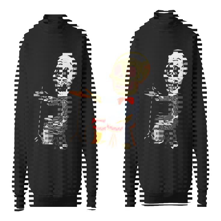 ドラミング スケルトン ドラム プレーヤー ドラマー パーカッション ドラム 長袖tシャツ スウェットシャツ