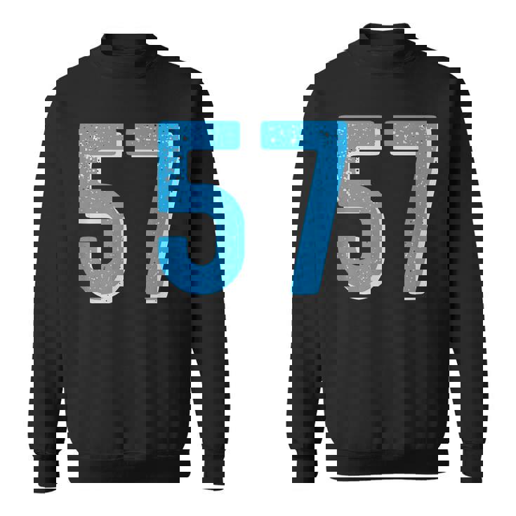 ナンバー 57 スポーツブルーナンバー スウェットシャツ