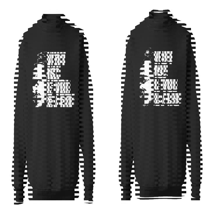 ニーチェの名言 音楽のない人生は間違いだろう 長袖tシャツ スウェットシャツ