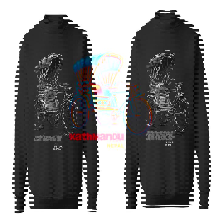 ネパール 自転車 リッチショウ お土産 ネパール カトマンズ スウェットシャツ