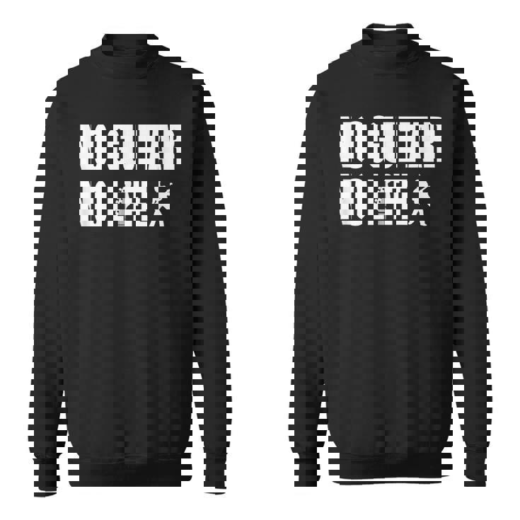 ノーギターノーライフ ギター好き ギター エレキギター ポップ音楽 ロック音楽 軽音部 バンド スウェットシャツ