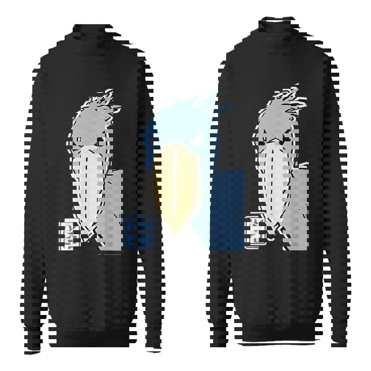 ハシビロコウさん『フル ビッグプリント』青い鳥【どうぶつフレンズ】ゆるくて かわいい 動物園の生き物 イラスト スウェットシャツ