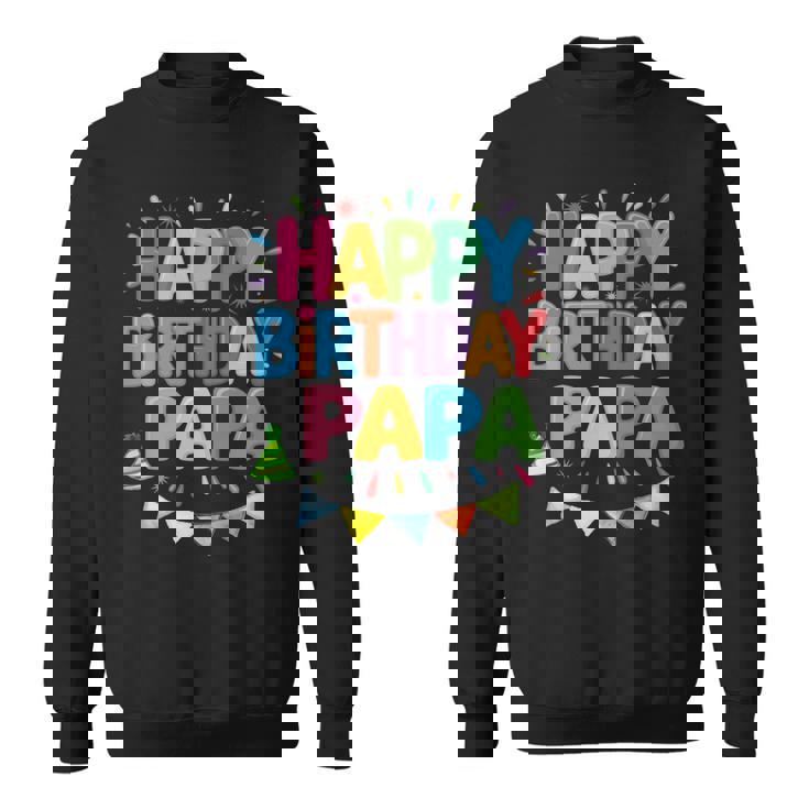 ハッピーバースデーパパはパパの誕生日 長袖tシャツ スウェットシャツ