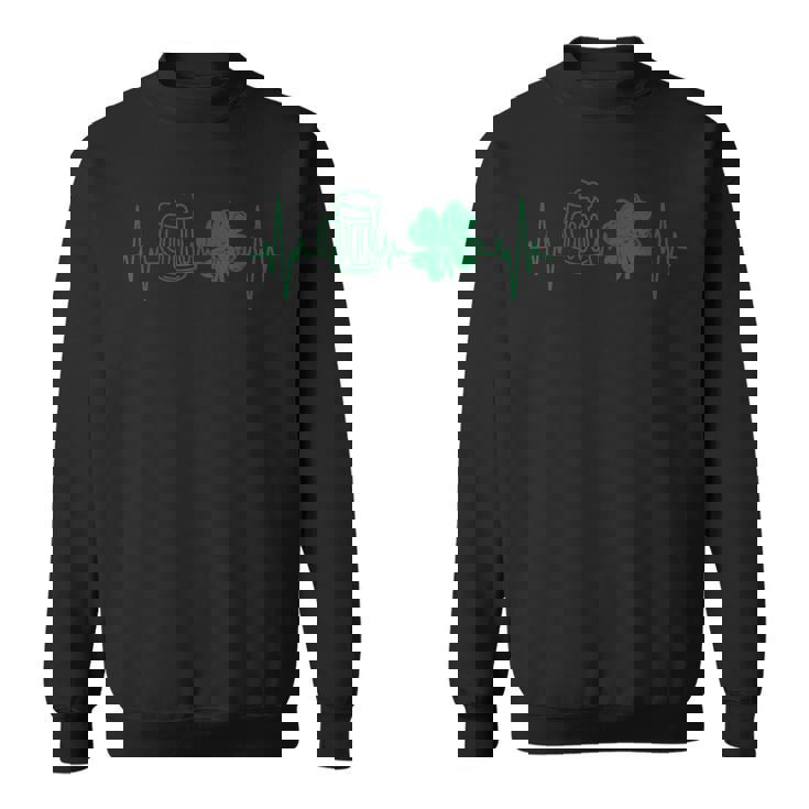 ハートビート 聖パトリックの日 レトロ スウェットシャツ