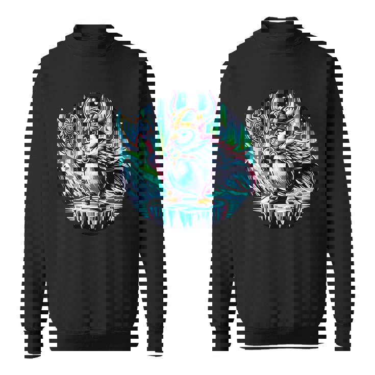 バイキング ペンギン ヘルメット 斧 ポーラーライト スウェットシャツ