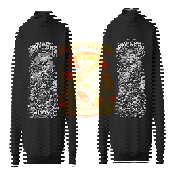 バイクでコーヒーを飲むチワワ Digor スウェットシャツ