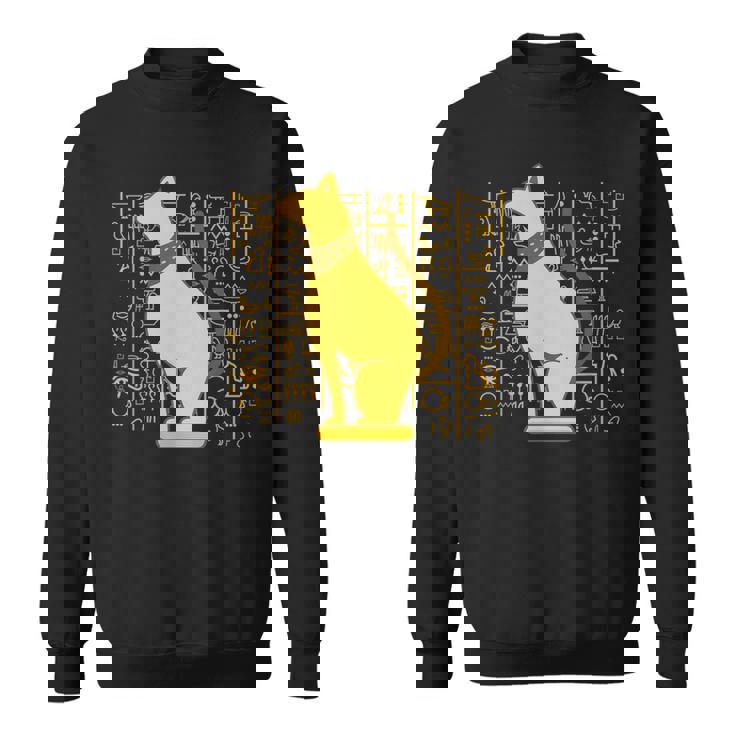 バステット 古代エジプト 猫 神 ヒエログリフ グラフィックアート 恋人 スウェットシャツ