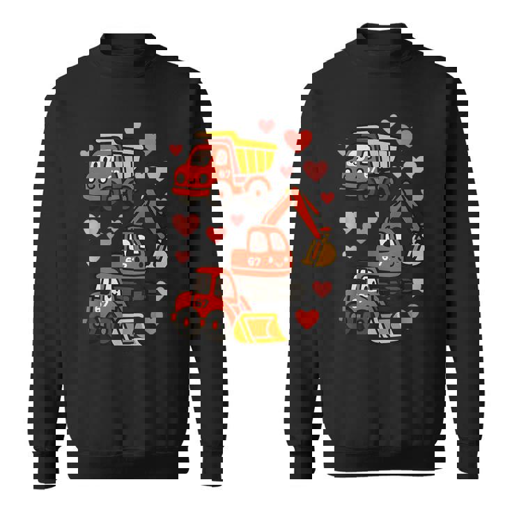 バレンタインデー 建設トラック 面白い 67 男の子 幼児 スウェットシャツ