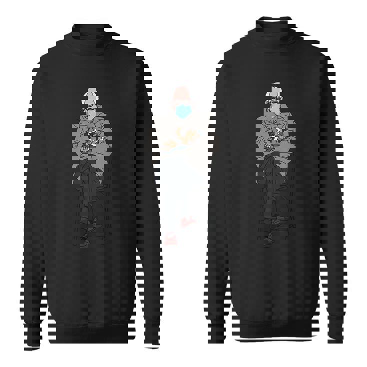 バーニー-サンダース-ミトン-ミーム スウェットシャツ