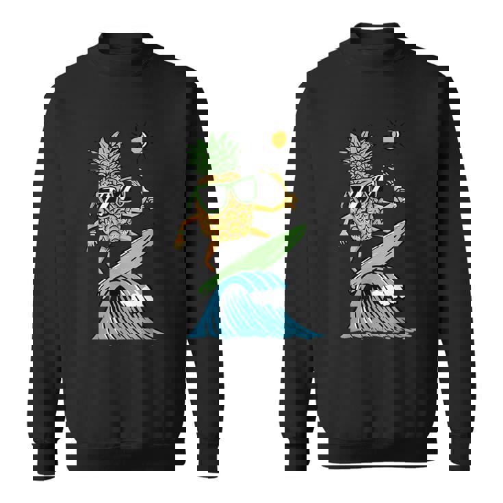 パイナップルはサーフィンのイラスト スウェットシャツ