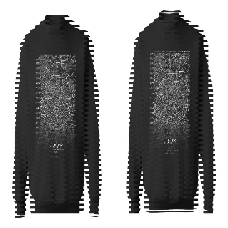 パリ フランス 面白い 街 コーディネート スカイライン 街 地図 スウェットシャツ