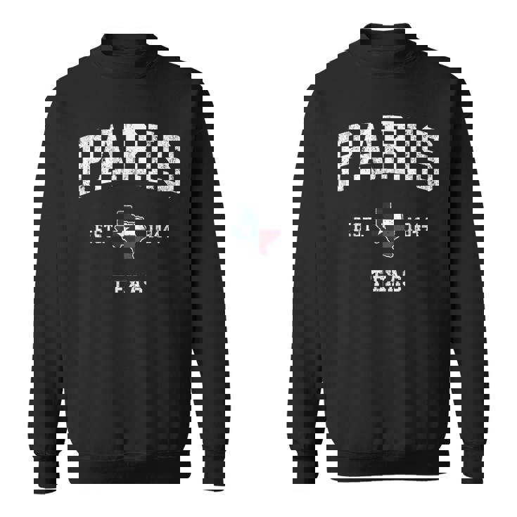 パリテキサスtx ビンテージ州旗スポーツデザイン スウェットシャツ