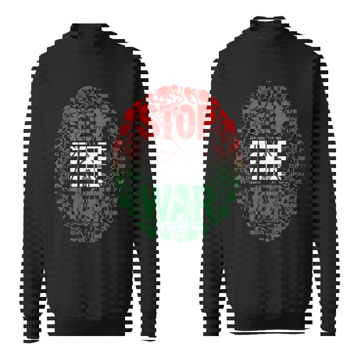 パレスチナ国旗 アラビア語タイポグラフィ パレスチナ国旗 長袖tシャツ スウェットシャツ