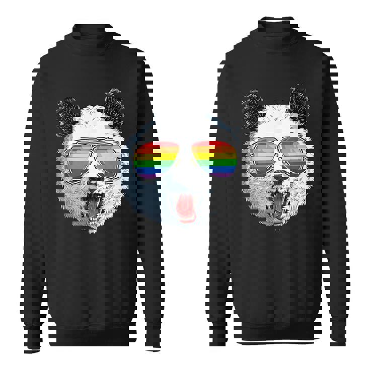 パンダ ゲイプライド Lgbt レインボーフラッグ サングラス Lgbtqギフト スウェットシャツ