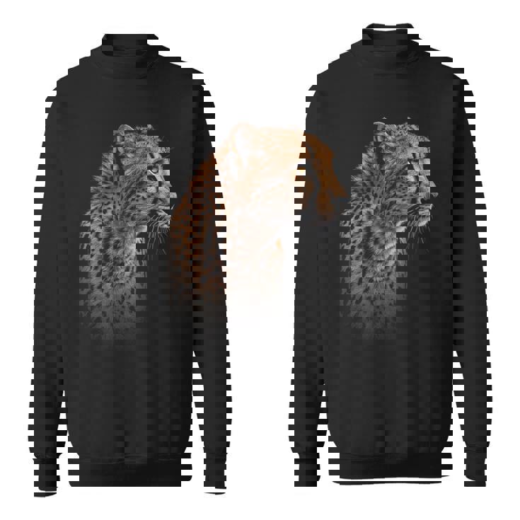 ヒョウチーター 虎 ヒョウの顔 ライオン 猫 スウェットシャツ