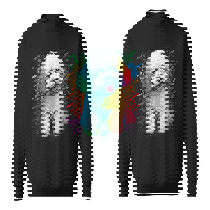 ビション・フリーゼ好きのかわいいビション・フリーゼの犬 スウェットシャツ
