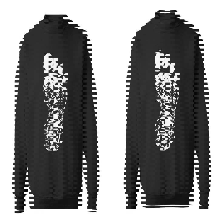 ビッグフット フットプリント 森 自然 キノコ サスカッチ スウェットシャツ