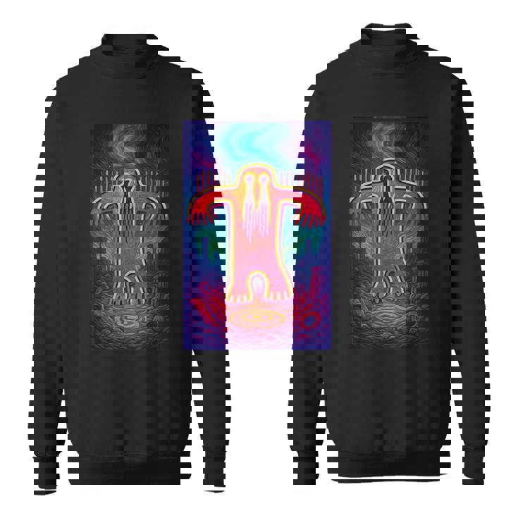 ビッグフット ペトログリフ – 古代サスカッチ洞窟アートデザイン スウェットシャツ