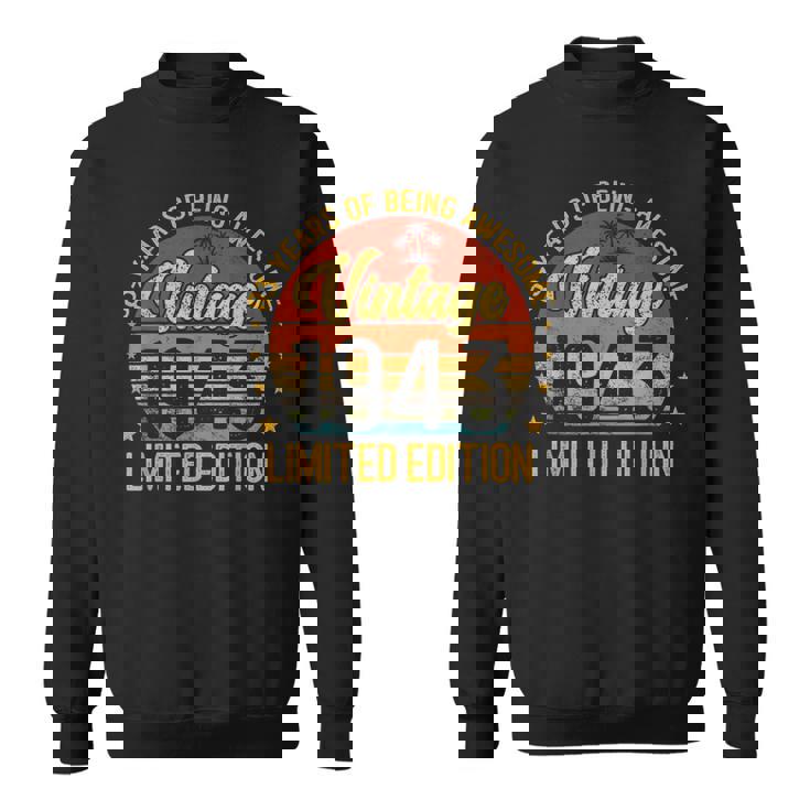 ビンテージ 83 誕生日デコレーション メンズ 83歳 1943 83歳の誕生日 スウェットシャツ