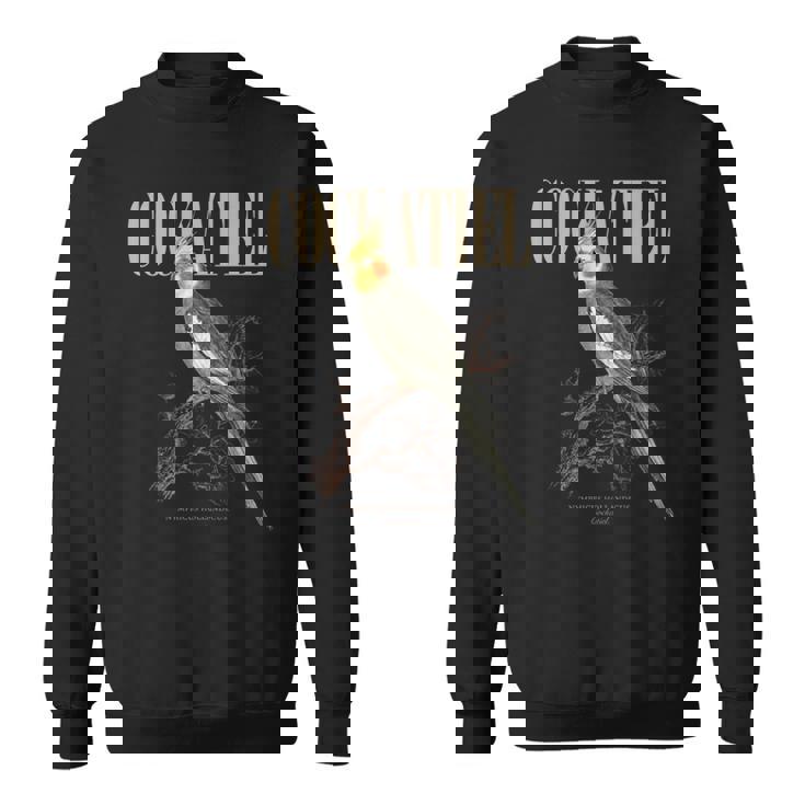 ビンテージ オカメインコ バードウォッチング アート 自然 愛 鳥 長袖tシャツ スウェットシャツ