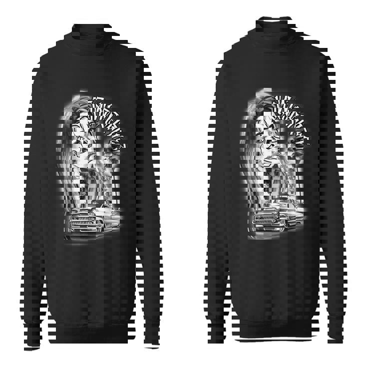 ピエロガール パヤサ×チカーノ ローライダーギャングスターブラックワーク スウェットシャツ