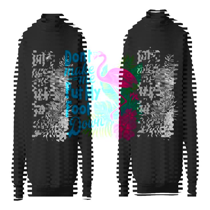 ピンクのフラミンゴ スウェットシャツ