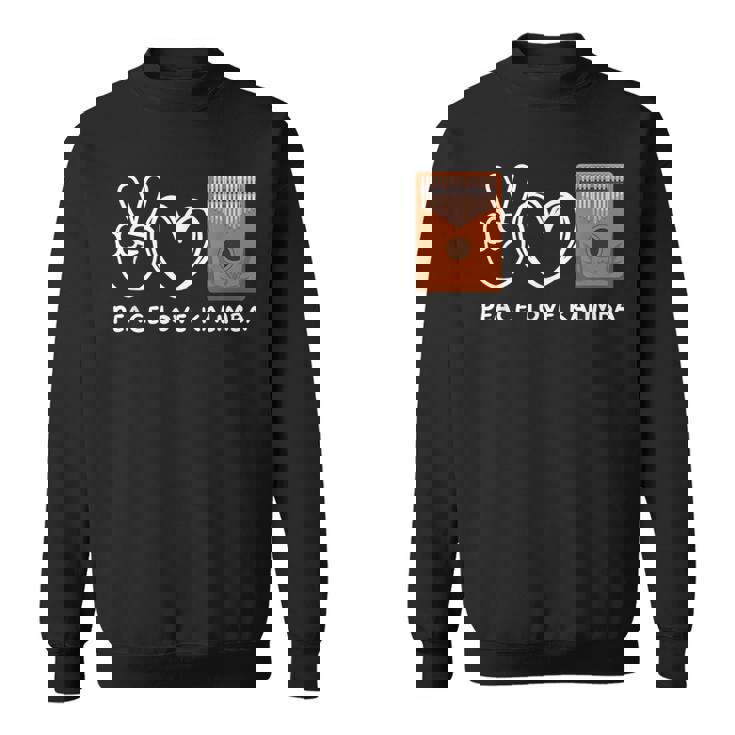 ピース、ラブカリンバレトロカリンバラバー スウェットシャツ