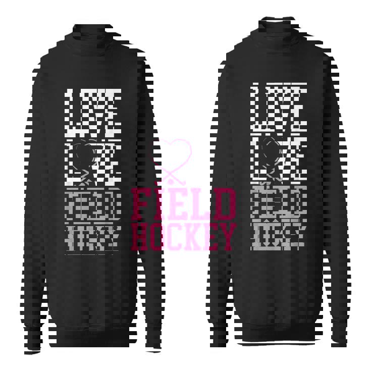 フィールドホッケー ライブ ラブ フィールドホッケー スウェットシャツ