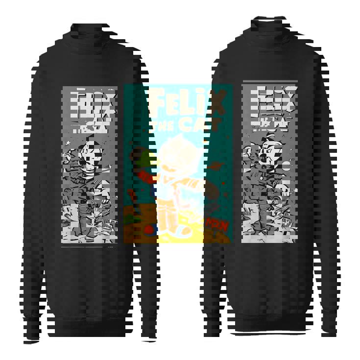 フェリックス・ザ・キャット・ムーン・ドリーマー レトロ1920年代天体アニメーション スウェットシャツ