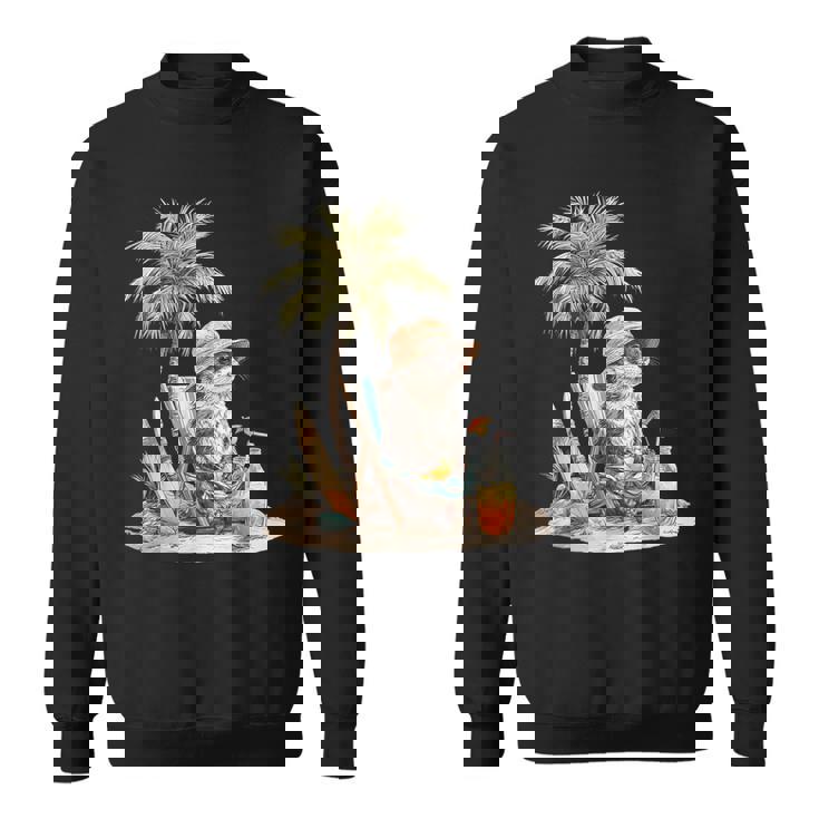 フェレット 果物 スキムボード ビーチツリー 動物 モチーフ フェレット スウェットシャツ