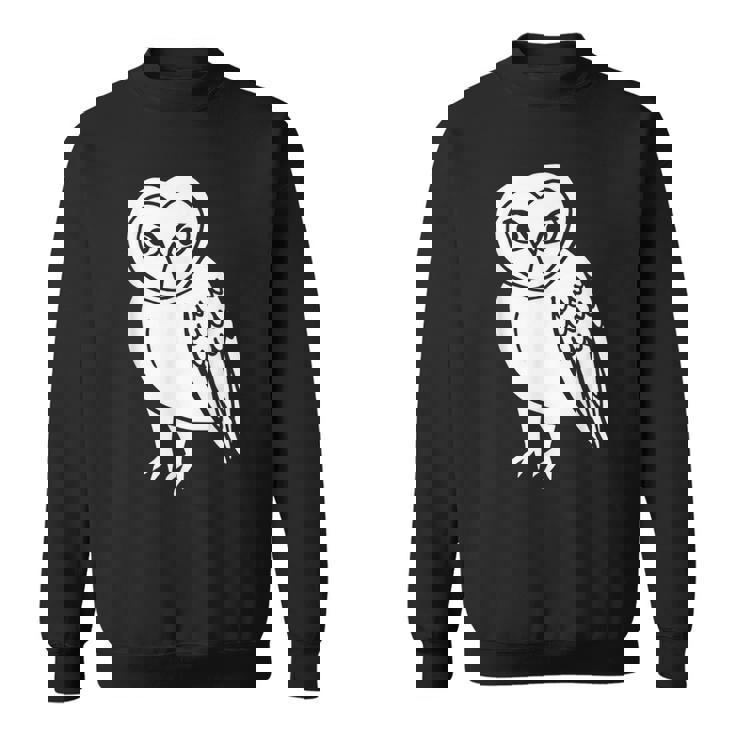 フクロウ愛好家 メンフクロウ かわいい 白い鳥 精神 動物 自然 アート スウェットシャツ