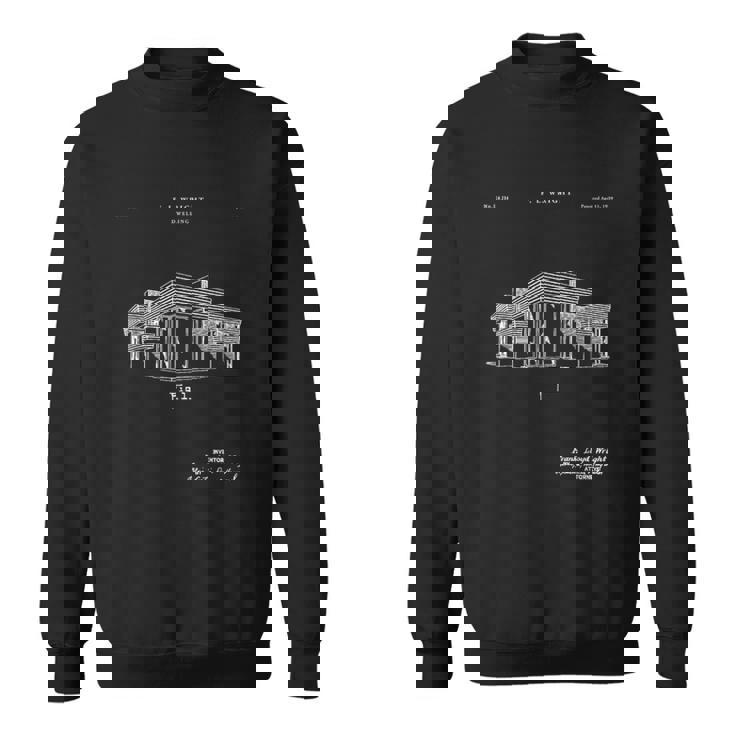 フランク・ロイド特許tシャツ ユニークなtシャツ スウェットシャツ