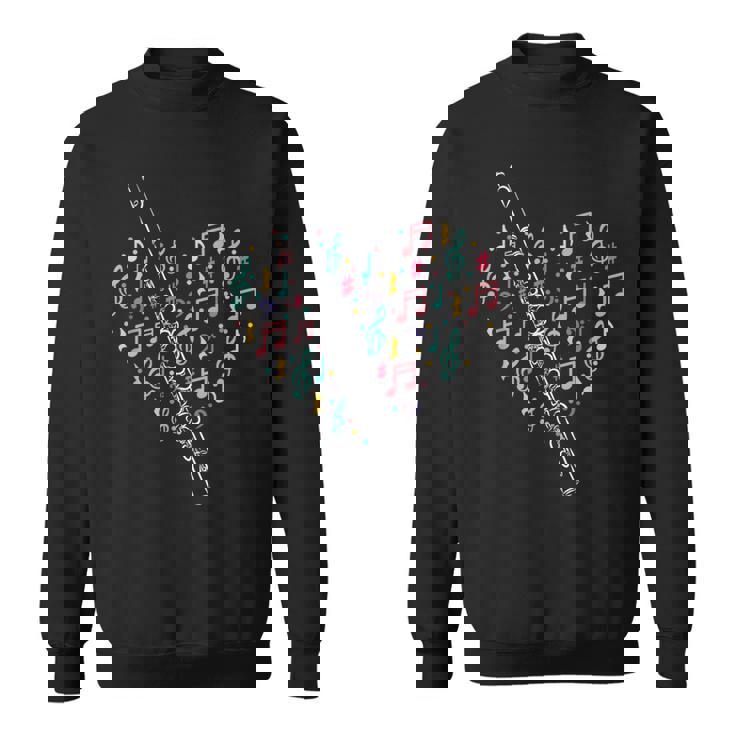 フルートハート フルート奏者 フルート奏者 マーチングバンド音楽 スウェットシャツ