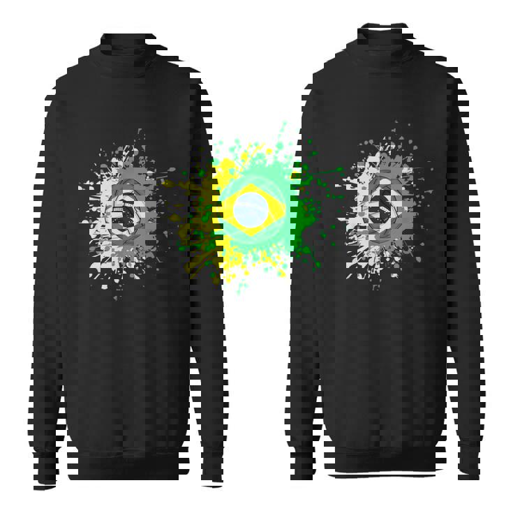 ブラジルの旗が付いたブラジルのバレーボール スウェットシャツ