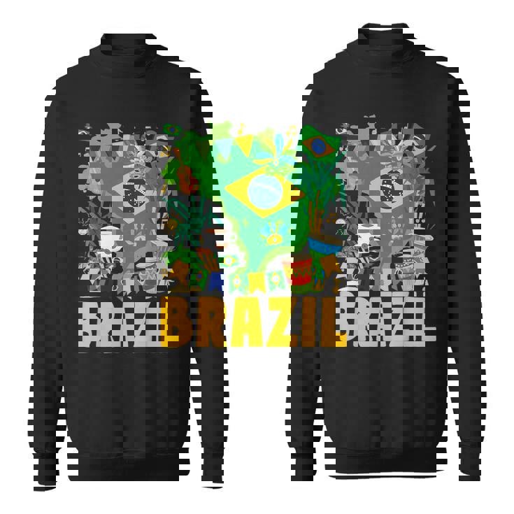 ブラジル国旗衣装のアイデア ブラジル&ブラジルの国旗 スウェットシャツ