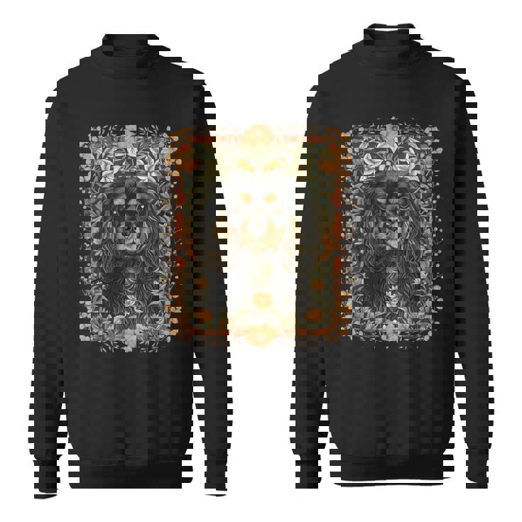 ブラックとタン キャバリア王チャールズ スパニエル ヴィンテージ スウェットシャツ