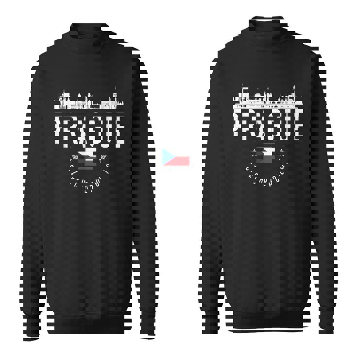 プラハ スカイライン チェコ共和国 国旗 プライド お土産 スウェットシャツ