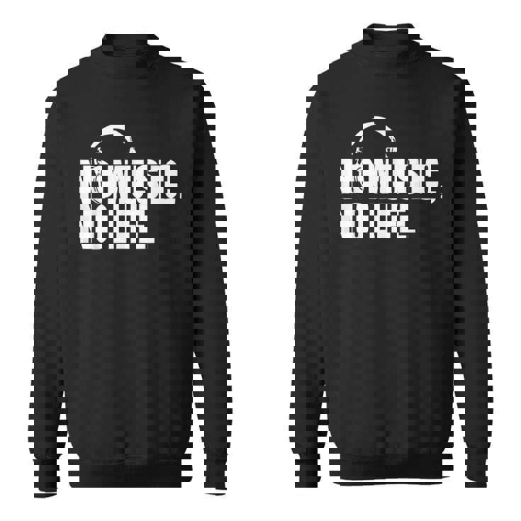 ヘッドホン No Music No Life Music Lover スウェットシャツ