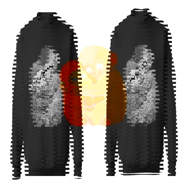 ベビーモンキーパンチ 面白い猿のぬいぐるみミーム スウェットシャツ