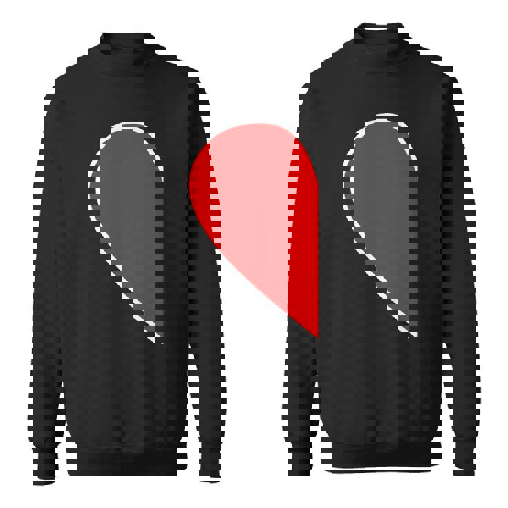 ペア ハート 親子 恋人（Left 左）（ビューティフルライフ）半分 コーデ リンク ルック かわいい スウェットシャツ