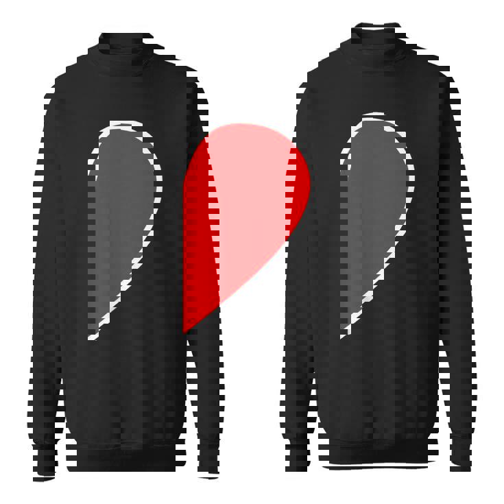 ペア ハート 親子 恋人（Right 右）（ビューティフルライフ）半分 コーデ リンク ルック かわいい スウェットシャツ