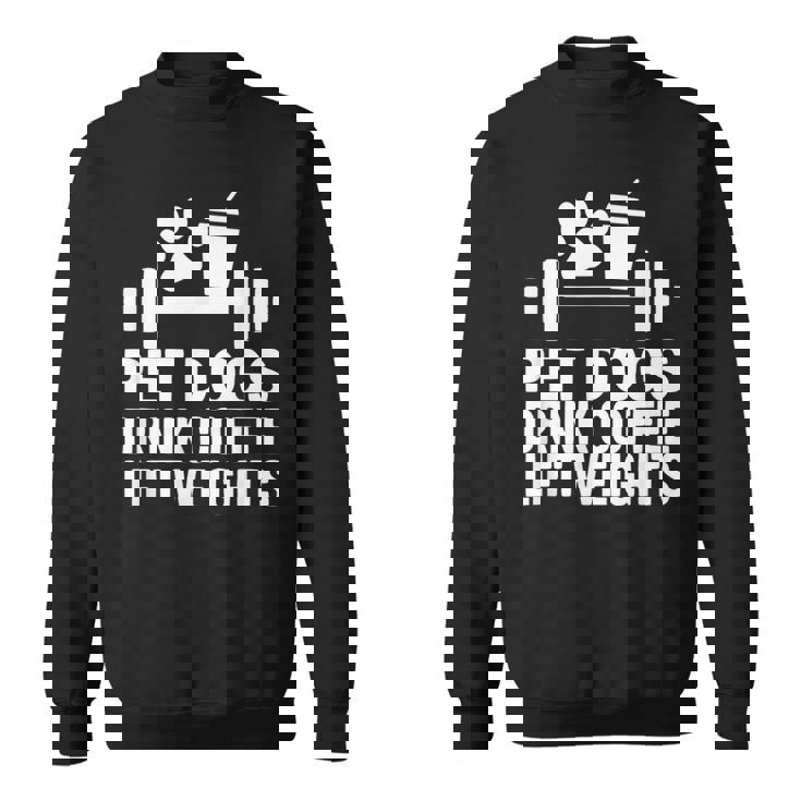 ペット 犬 ドリンク コーヒー リフト ウェイト 面白い ジム ワークアウト スウェットシャツ