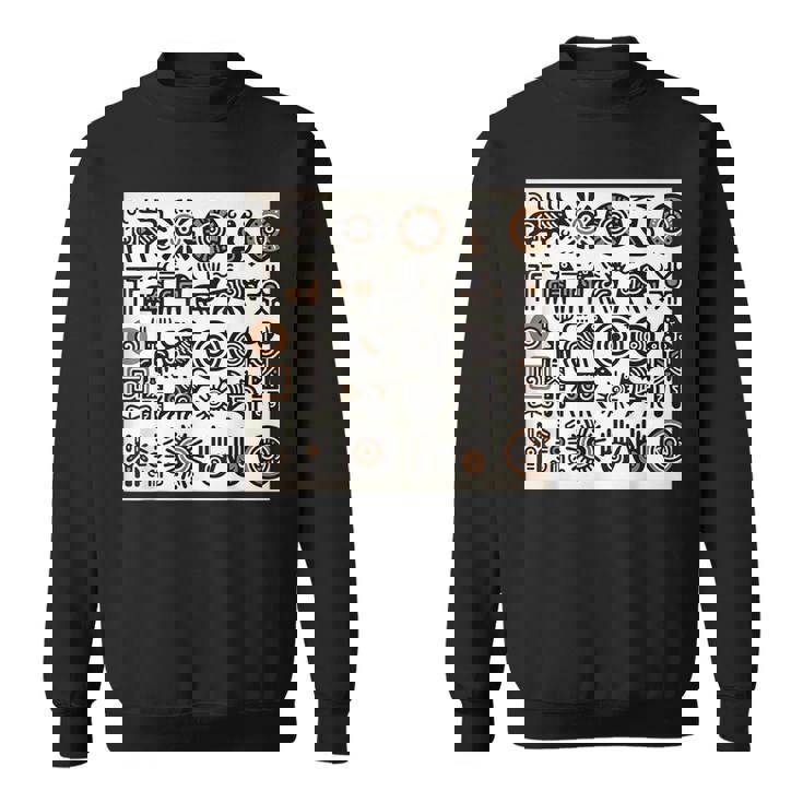 ペトログリフロックの彫刻ネイティブアメリカン スウェットシャツ