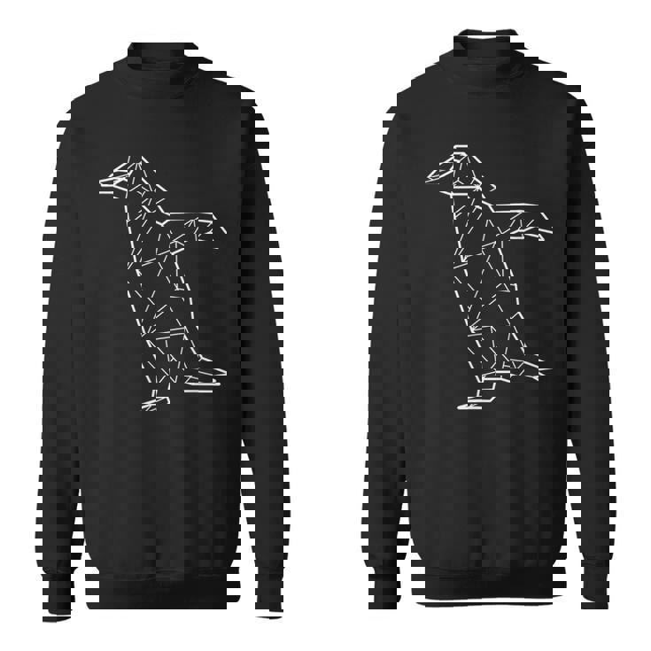 ペンギン 幾何学的 ミニマリスト 幾何学的 多角形 ラインアート スウェットシャツ